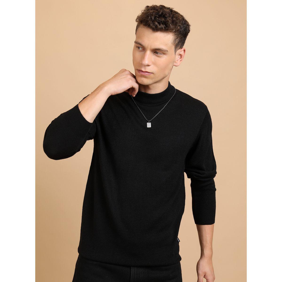 Highlander X Styli  Solid High Neck Knit Sweater-men-clothing-sweatersandpullovers-image-1