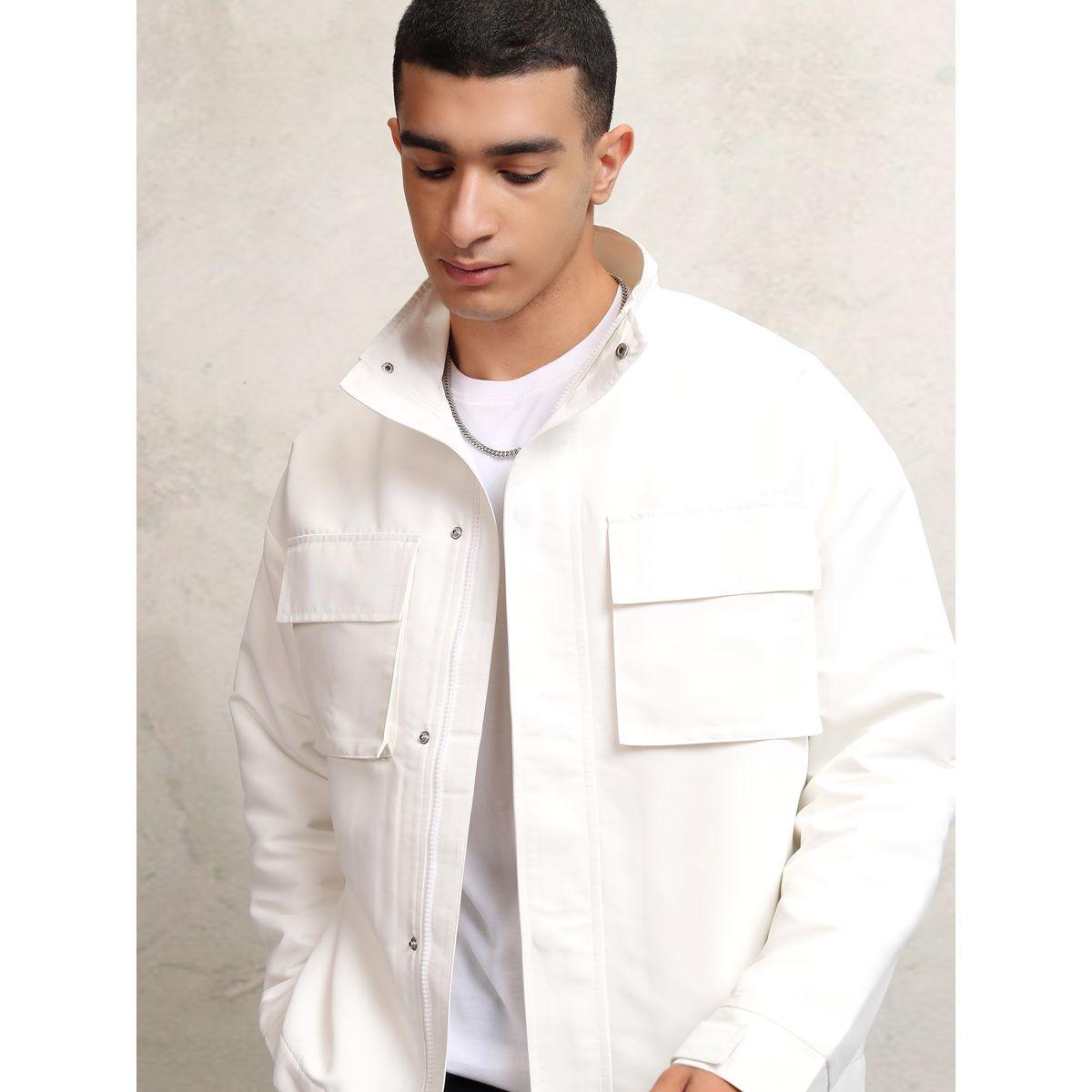 Ketch X Styli  Solid Concealed Placket High Neck Jacket-men-clothing-jacketsandblazers-jackets-image-1