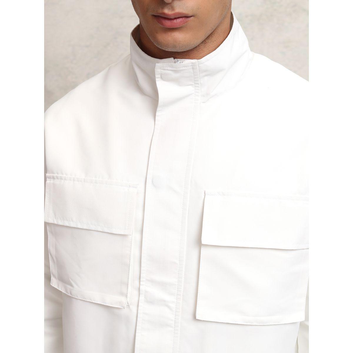 Ketch X Styli  Solid Concealed Placket High Neck Jacket-men-clothing-jacketsandblazers-jackets-image-2
