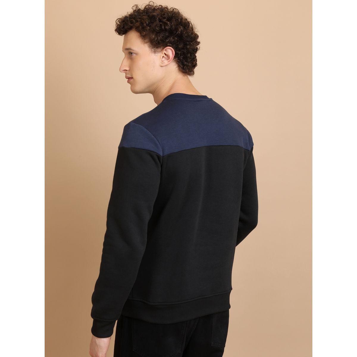 سويت شيرت بنمط كتل الالوان مع شارة كيتش × ستايلي-men-winterwear-hoodiesandsweatshirts-image-3