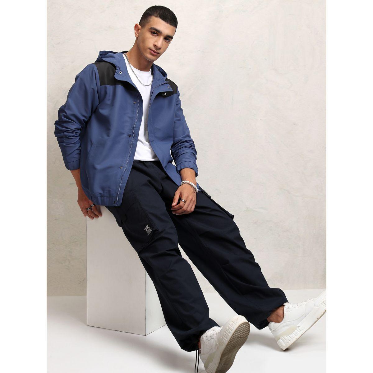Highlander X Styli  Contrast Panel Windbreaker Jacket with Zip-Button Closure-men-clothing-jacketsandblazers-jackets-image-4