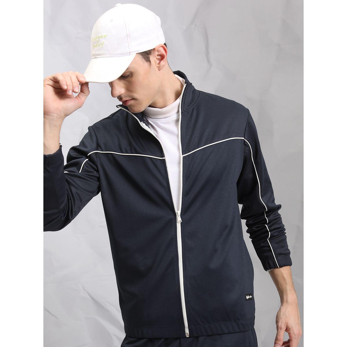 سويت شيرت بتفاصيل محزوزة وسحَّاب غلق هايلاندر × ستايلي-men-winterwear-hoodiesandsweatshirts-image-1