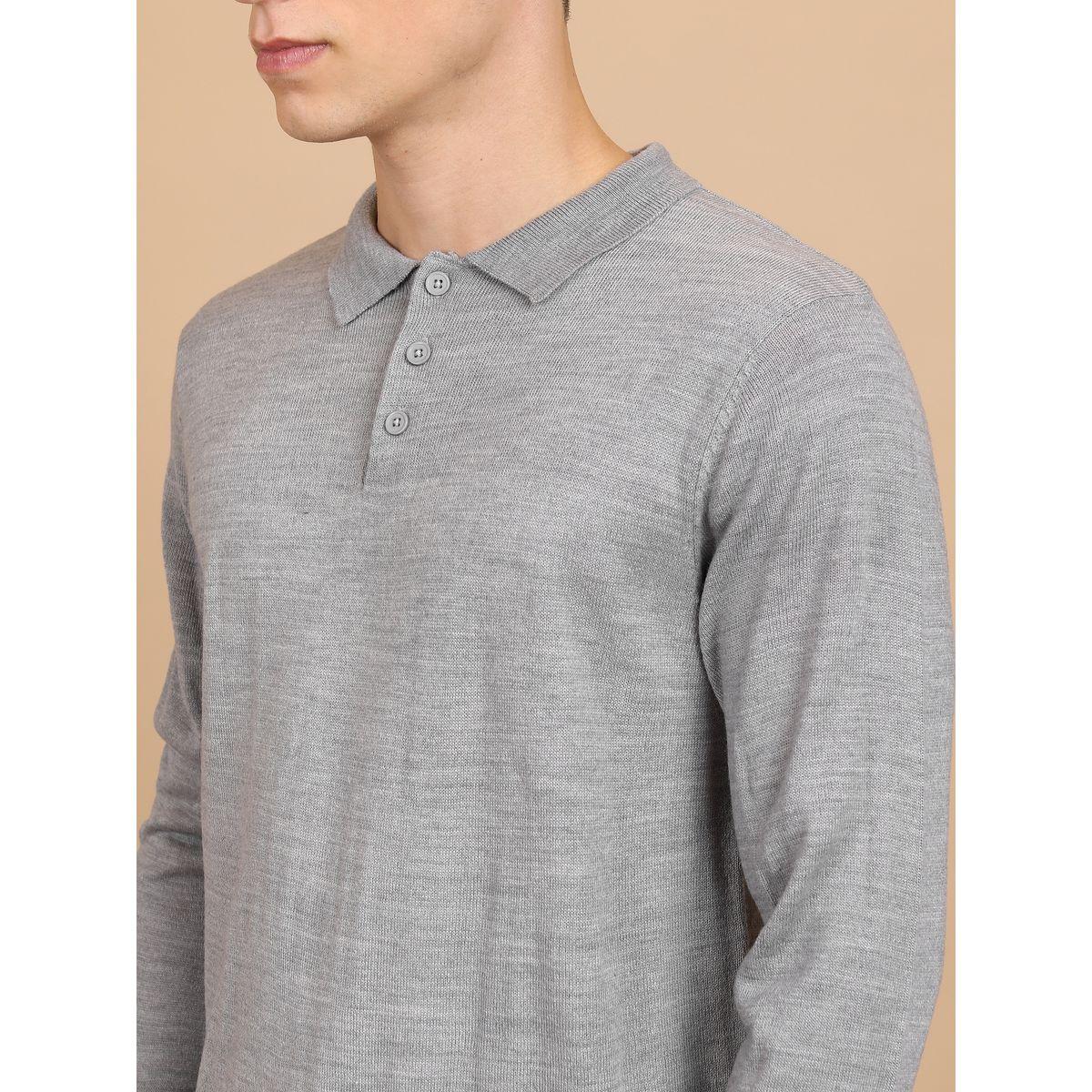 Highlander X Styli  Collared Knit Sweater with Half-Button-men-clothing-sweatersandpullovers-image-2
