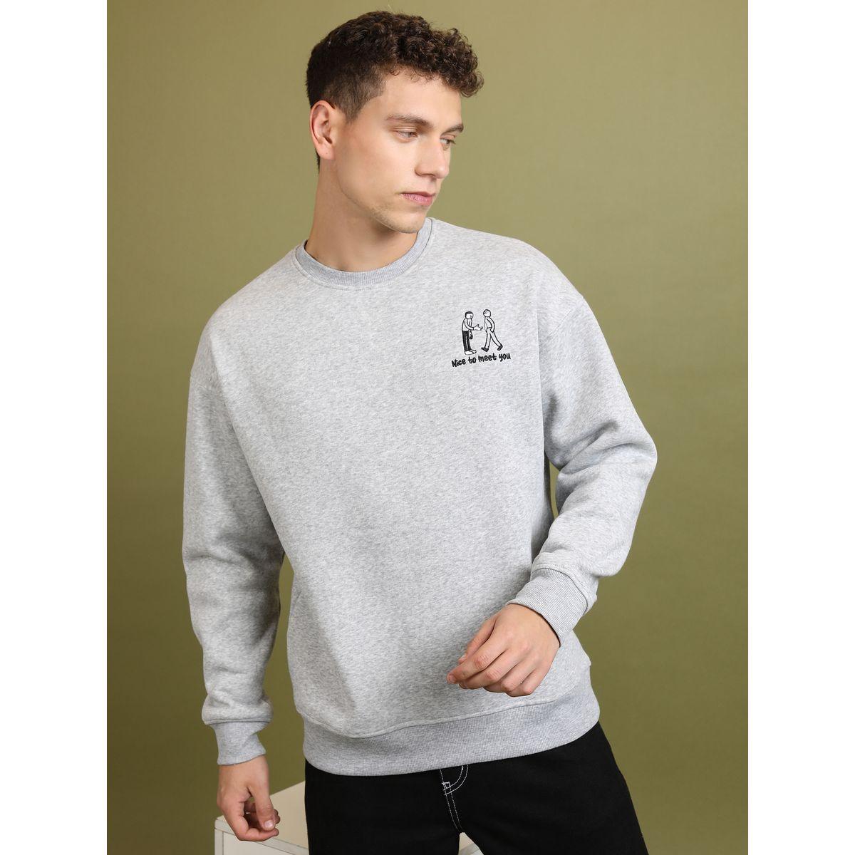سويت شيرت فضفاض بتفاصيل مُطرّزة كيتش × ستايلي-men-winterwear-hoodiesandsweatshirts-image-1