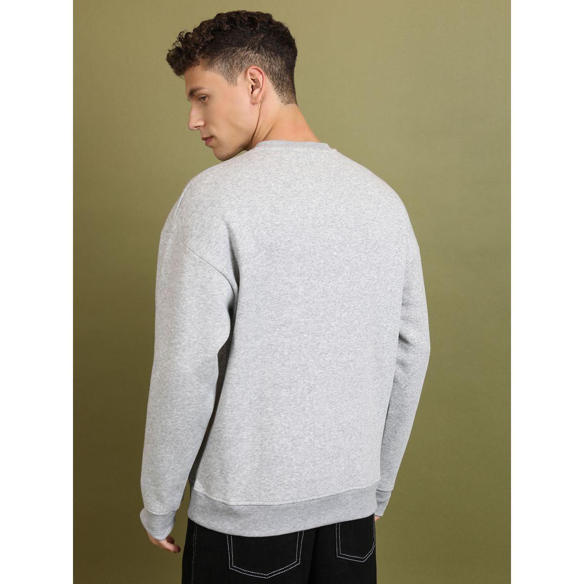 Ketch X Styli  Minimal Embroidery Detail Oversized Sweatshirt-men-winterwear-hoodiesandsweatshirts-image-3