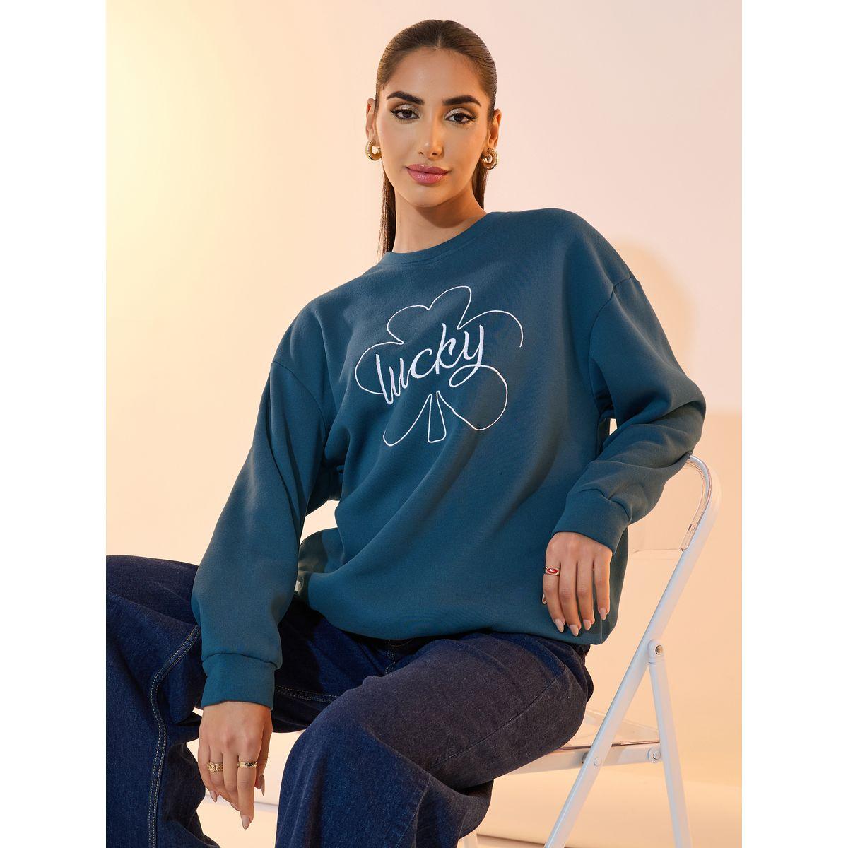 Take Two Oversized Embroidery Detail Sweatshirt-women-winterwear-hoodiesandsweatshirts-sweatshirts-image-1