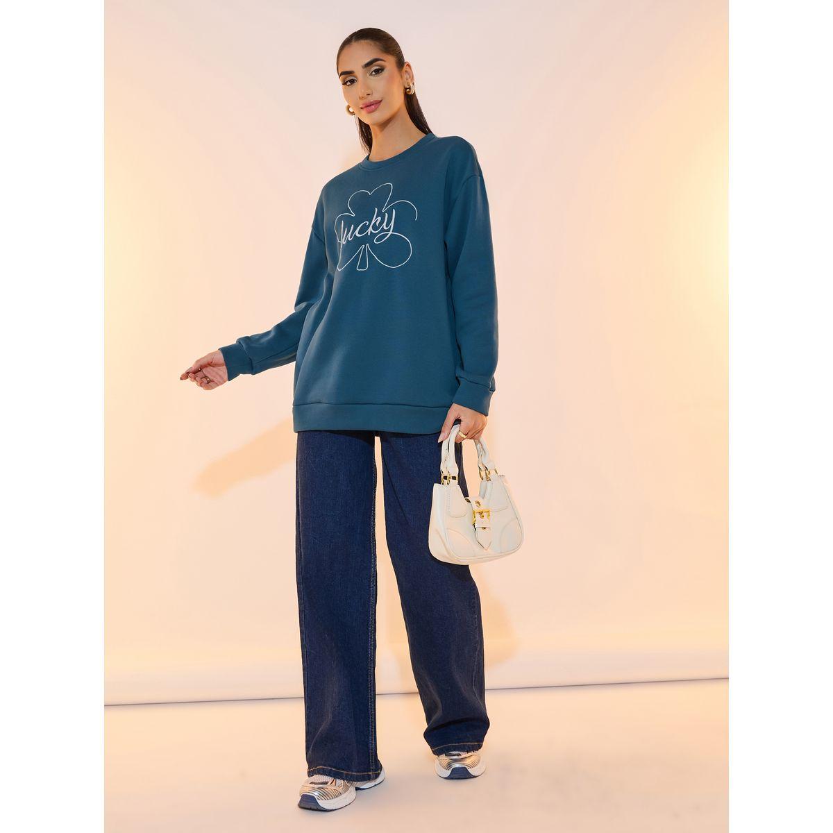 Take Two Oversized Embroidery Detail Sweatshirt-women-winterwear-hoodiesandsweatshirts-sweatshirts-image-3