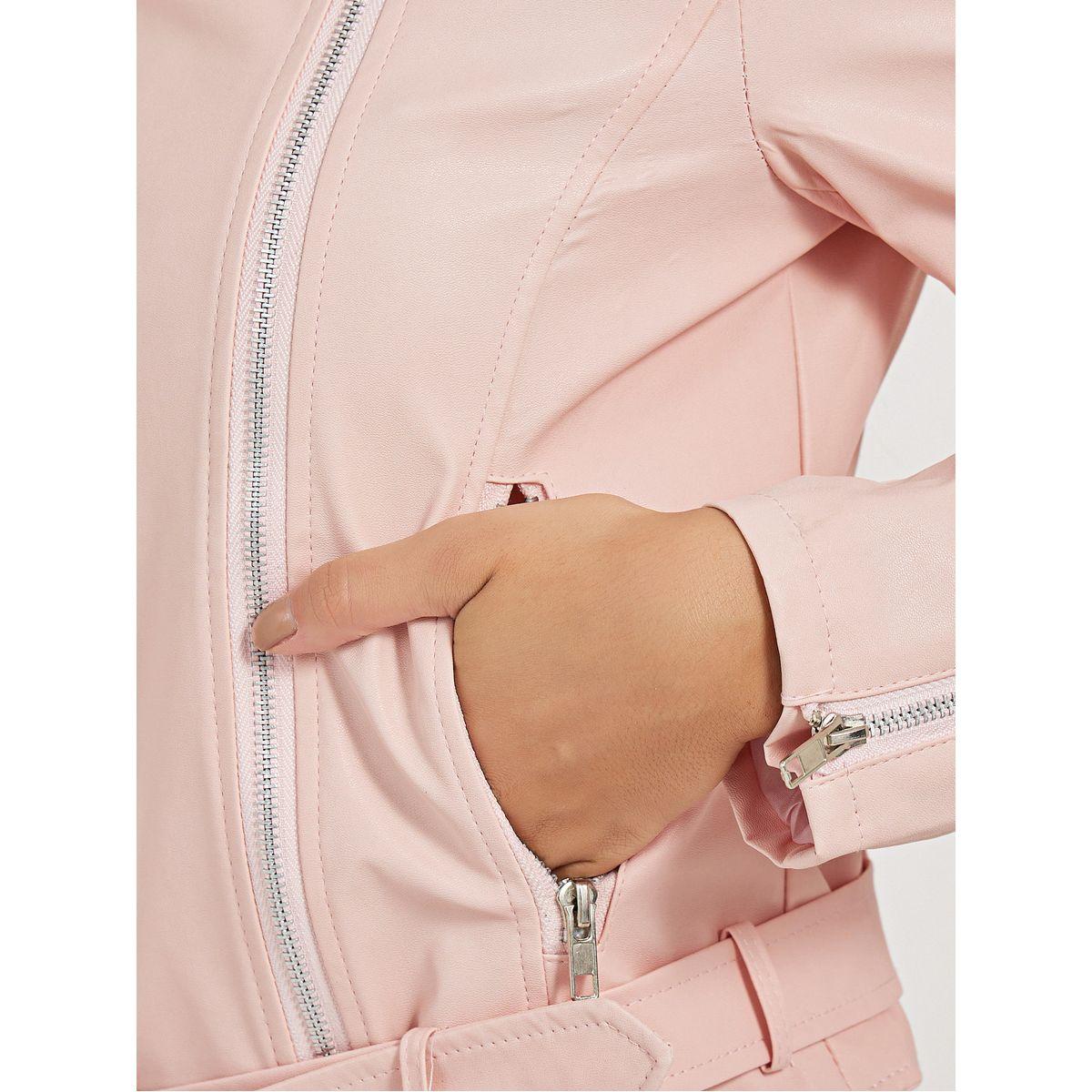 جاكيت بايكر بمظهر الجلد وقصة عادية-women-winterwear-coatsandjackets-jackets-image-4