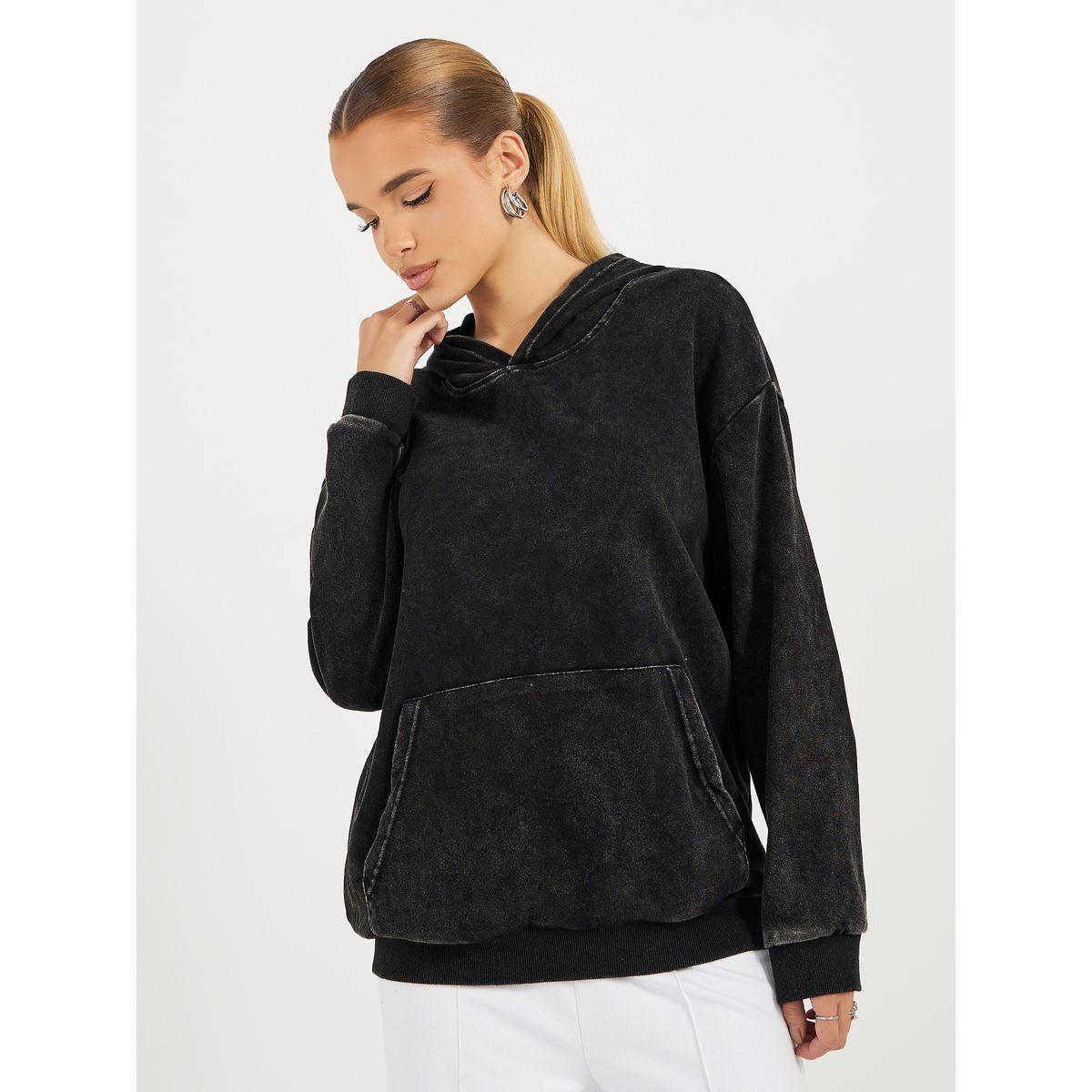 هودي طويل بقصة فضفاضة وجيوب-women-winterwear-hoodiesandsweatshirts-hoodies-image-1