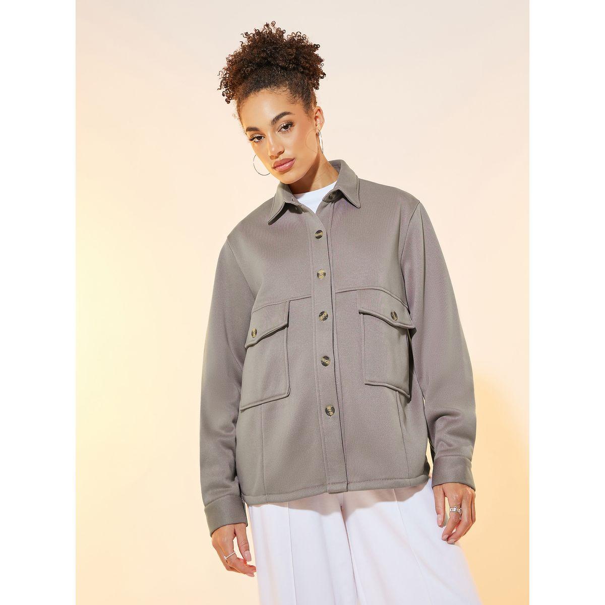 Take Two Solid Front Button Collar Neck Pocket Jacket-women-winterwear-coatsandjackets-jackets-image-3