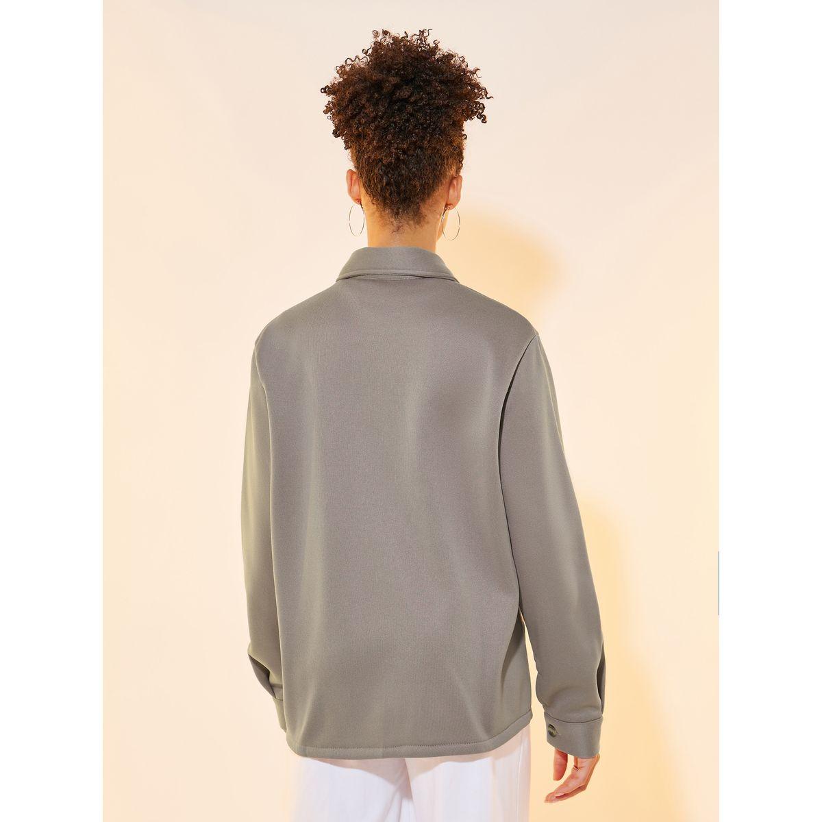 Take Two Solid Front Button Collar Neck Pocket Jacket-women-winterwear-coatsandjackets-jackets-image-5