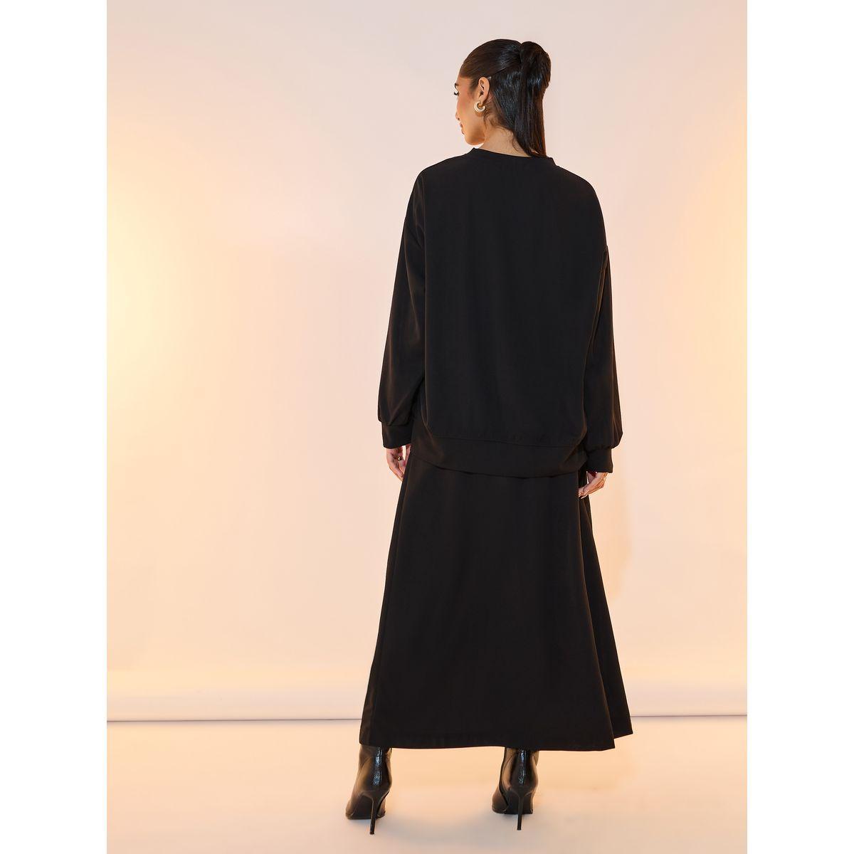 Take Two Solid Drop Shoulder Oversized Top and Skirts Co-Ords Set-women-clothing-coordsets-image-4