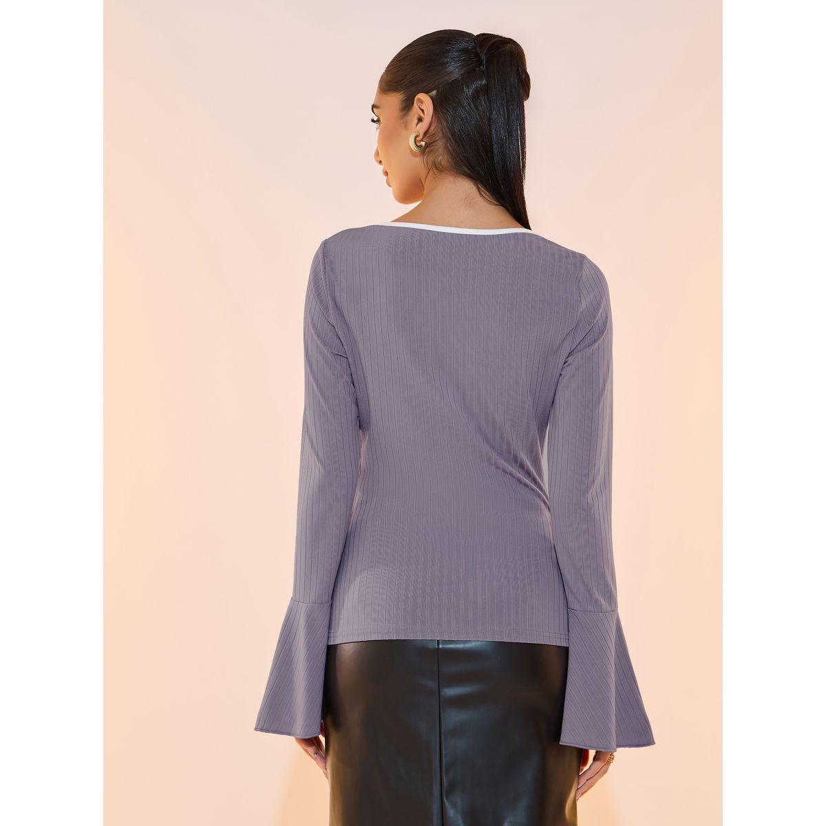 بلوزة محبوكة بتفاصيل مضلعة وياقة مربعة-women-clothing-shirtsandblouses-blouses-image-5