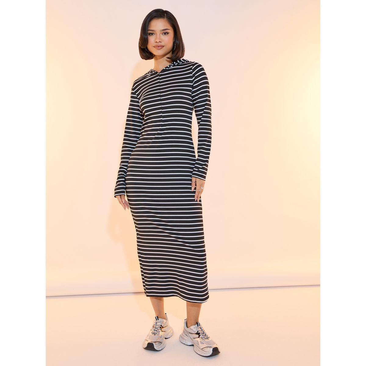 فستان ميدي مخطط بياقة هودي-women-clothing-dresses-image-4