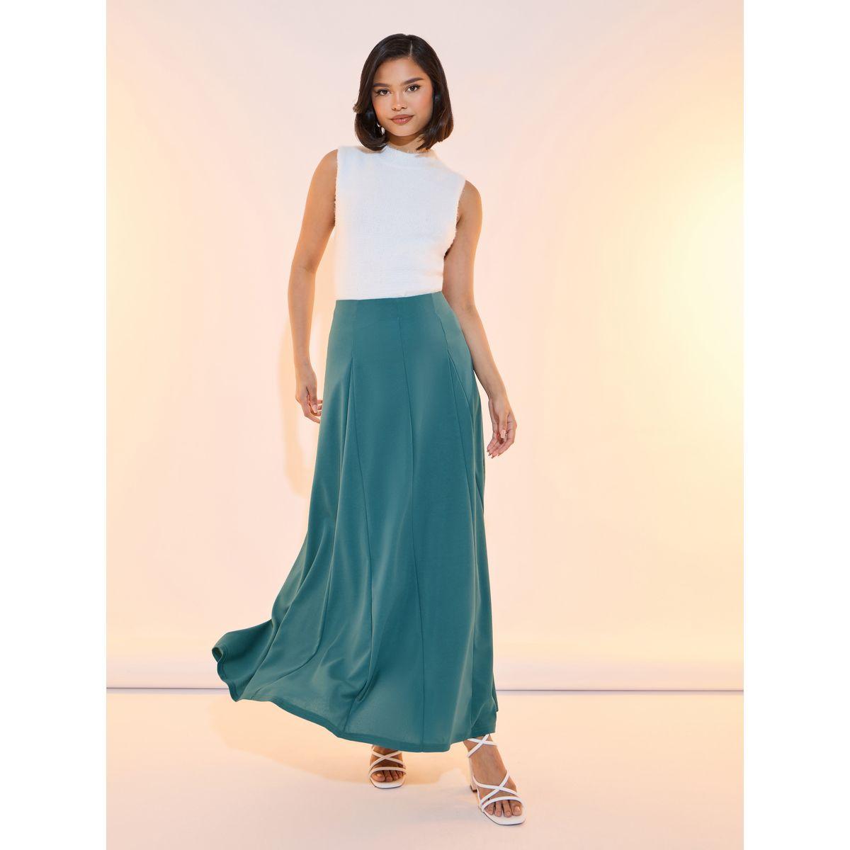 Take Two Solid High Rise A-Line Maxi Skirt-women-clothing-bottoms-skirts-image-1