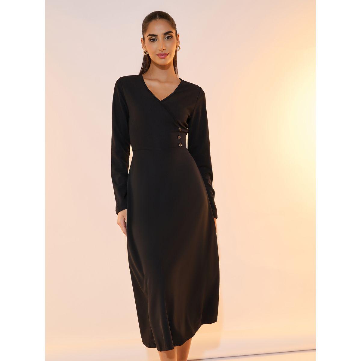 فستان ميدي بحافة واسعة وتفاصيل أزرار-women-clothing-dresses-image-2