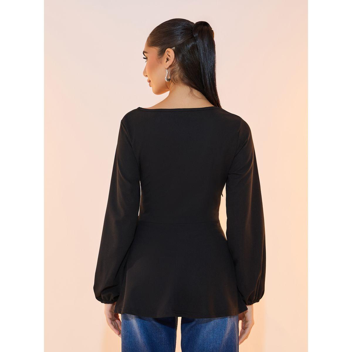 Take Two Solid Wrap Round Neck Blouse-women-clothing-shirtsandblouses-blouses-image-4