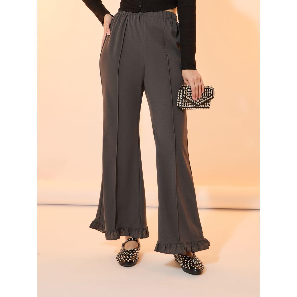 Take Two Solid Pintuck Flared Pants with Ruffled Hem-women-clothing-bottoms-trousers-image-2