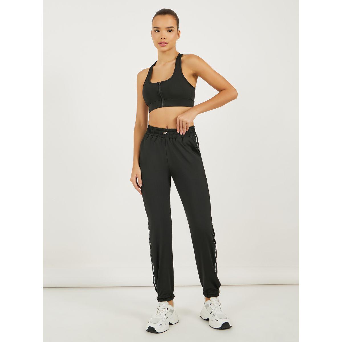 Contrast Side Seam Cuff String Detail Joggers-women-clothing-sportswearandactivewear-bottoms-joggersandtrackpants-image-1