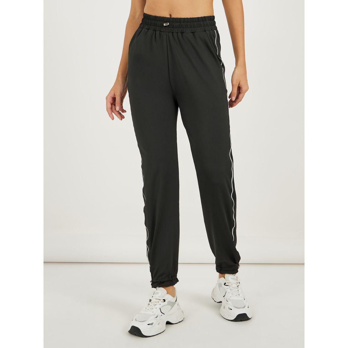 Contrast Side Seam Cuff String Detail Joggers-women-clothing-sportswearandactivewear-bottoms-joggersandtrackpants-image-2