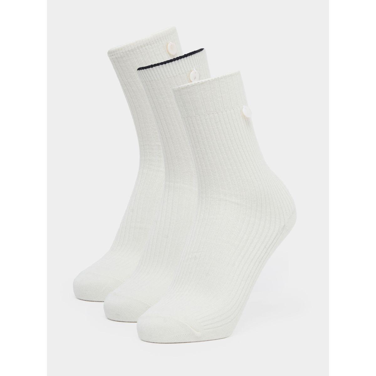 Styli Pack of 3 - Ribbed Crew Socks-women-socksandstockings-image-1