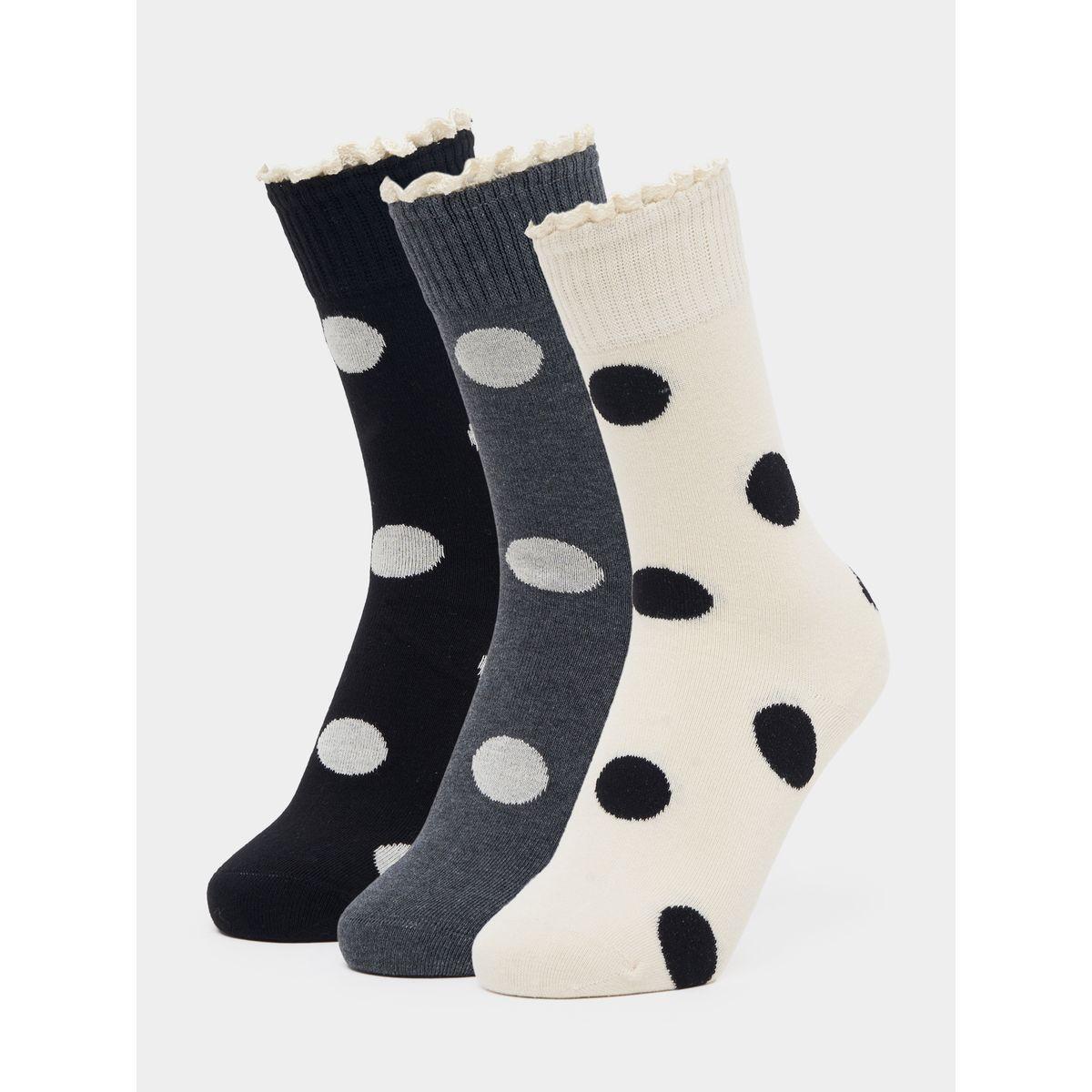 Styli Pack of 3 - Polka Dot Crew Socks-women-socksandstockings-image-1