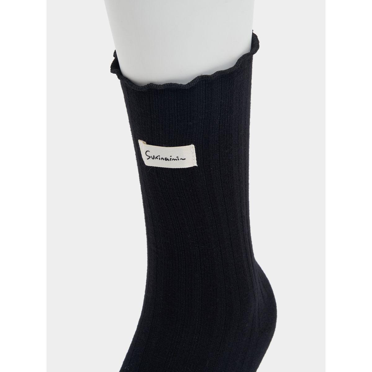Styli Pack Of 3 - Patch Detail Socks with Frill Trim-women-socksandstockings-image-5
