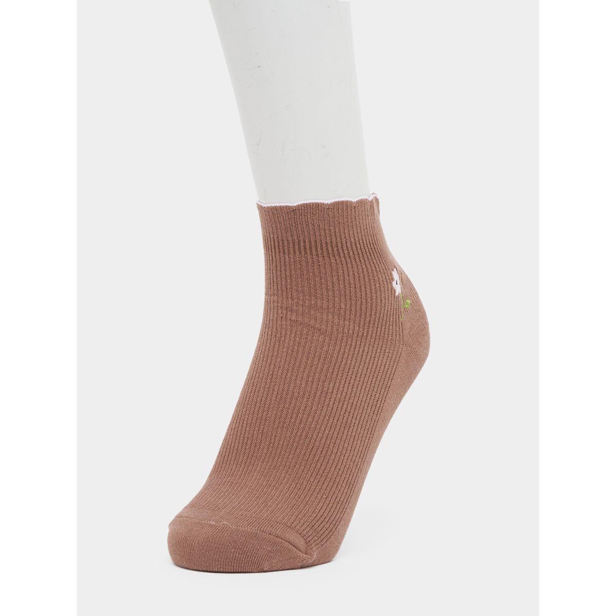 Styli Pack Of 3 - Floral Embroidered Socks-women-socksandstockings-image-2