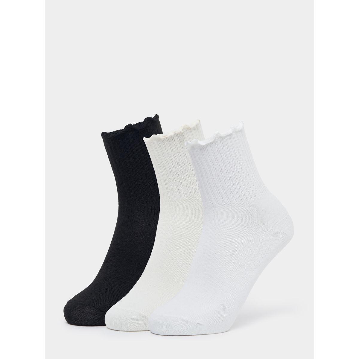 Styli Pack of 3 - Solid Crew Socks-women-socksandstockings-image-1
