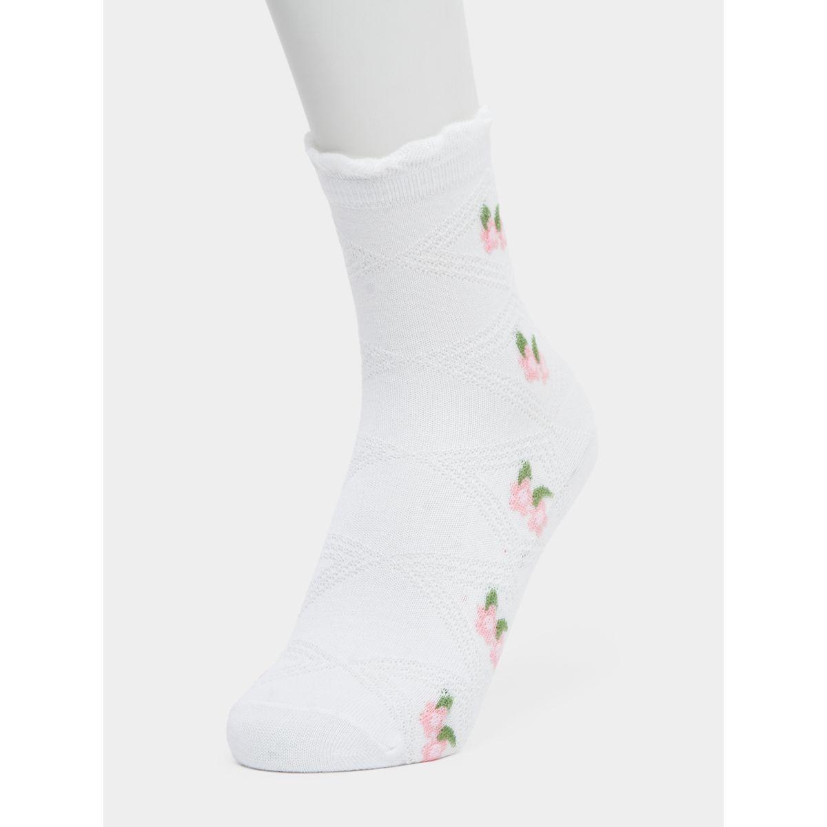 Styli Pack of 5 - Floral Embroidered Socks-women-socksandstockings-image-2