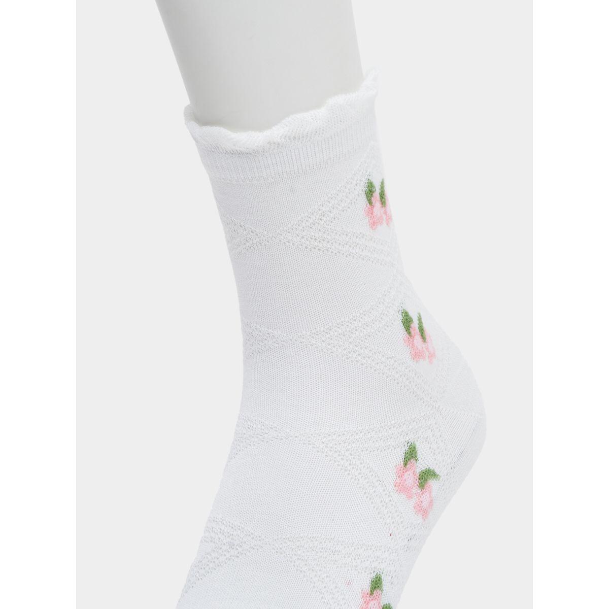 Styli Pack of 5 - Floral Embroidered Socks-women-socksandstockings-image-3