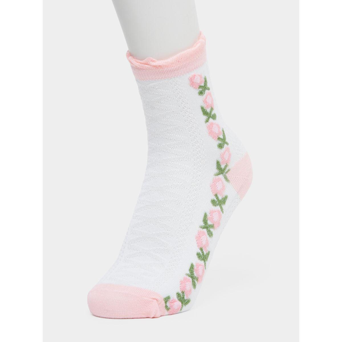 Styli Pack of 5 - Floral Embroidered Socks-women-socksandstockings-image-6