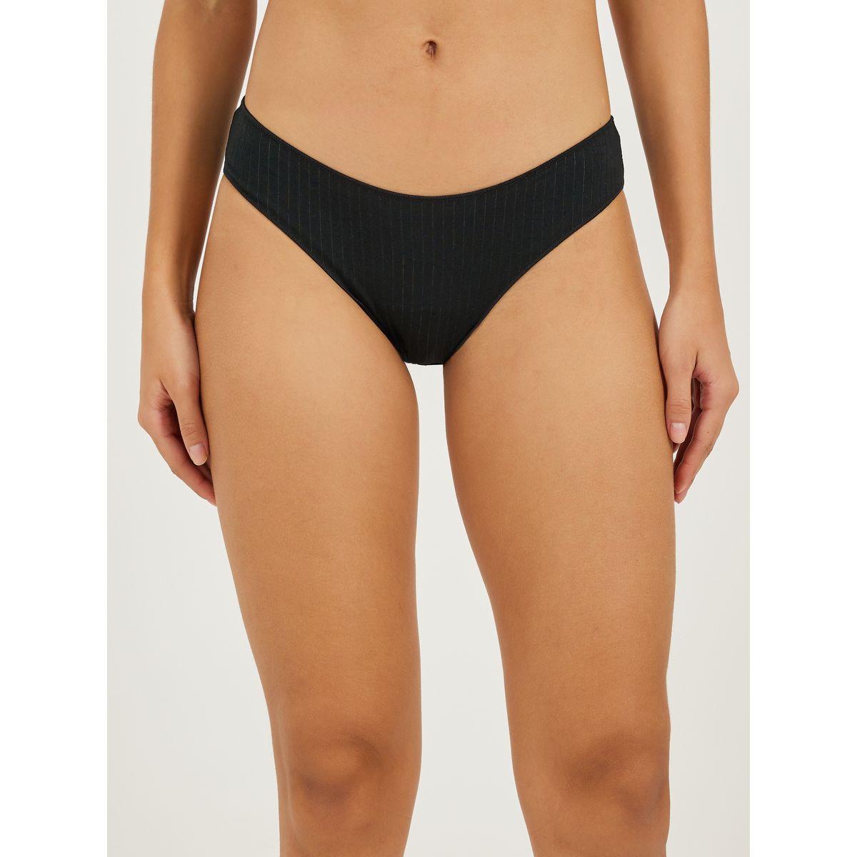 Styli Pack of 3 - Ribbed Cotton High Leg Brief-women-clothing-lingerie-panties-image-2