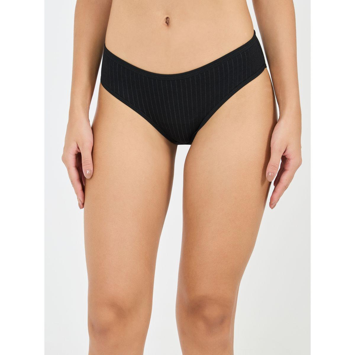 Styli Pack of 5 - Cotton Solid High Leg Brief-women-clothing-lingerie-panties-image-2