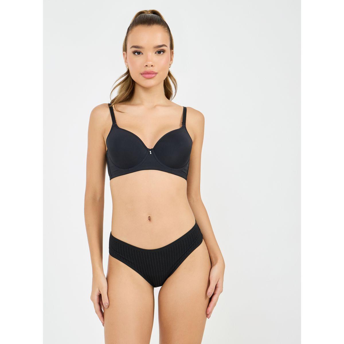 مجموعة من 5 سراويل داخلية طويلة سادة-women-clothing-lingerie-panties-image-3