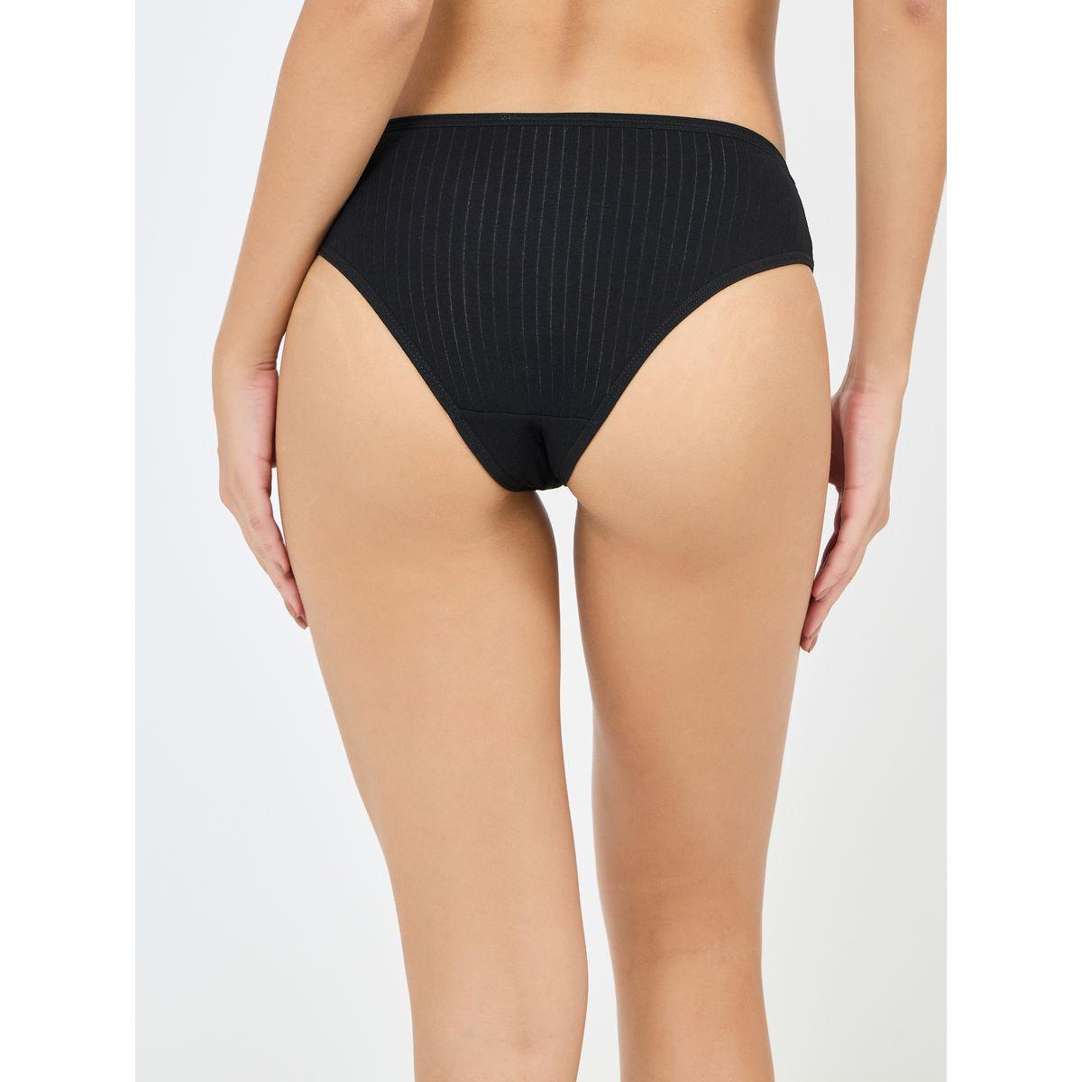 مجموعة من 5 سراويل داخلية طويلة سادة-women-clothing-lingerie-panties-image-5
