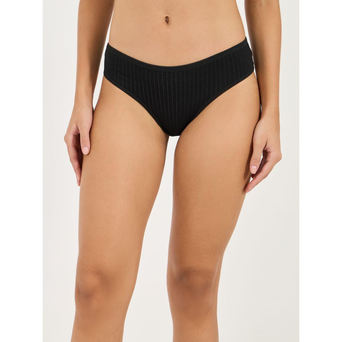 Styli Pack of 5 - Cotton Solid High Leg Brief-women-clothing-lingerie-panties-image-7