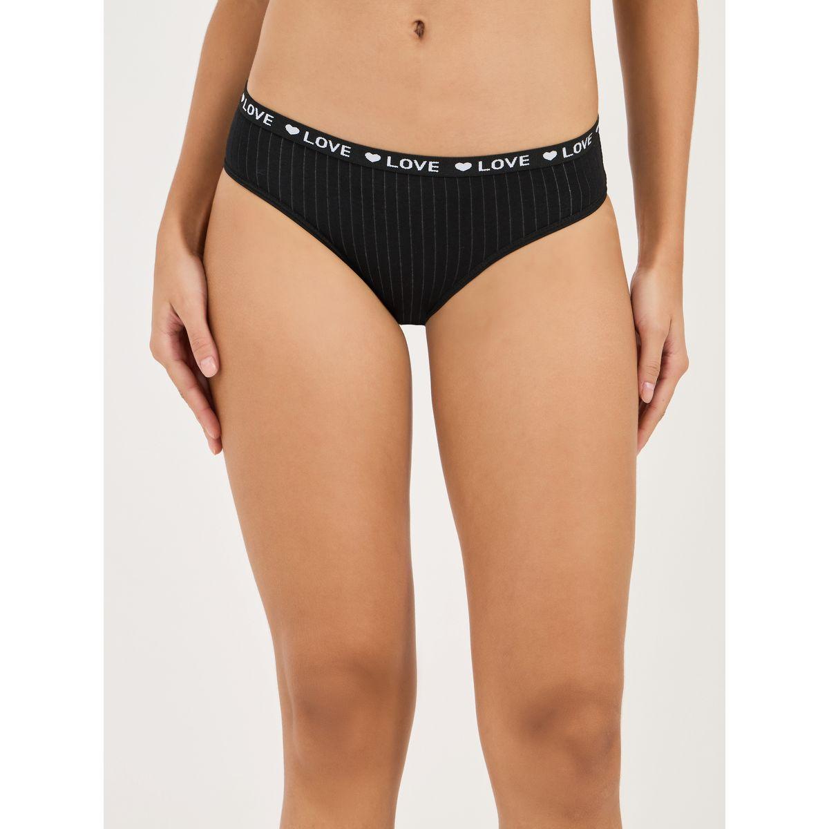 مجموعة من 5 سراويل داخلية بكيني مضلعة-women-clothing-lingerie-panties-image-2