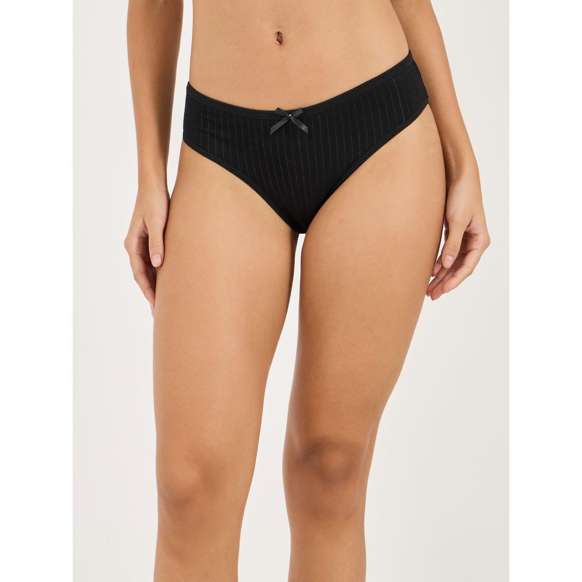 Styli Pack of 5 - Cotton Solid Bikini Brief-women-clothing-lingerie-panties-image-2