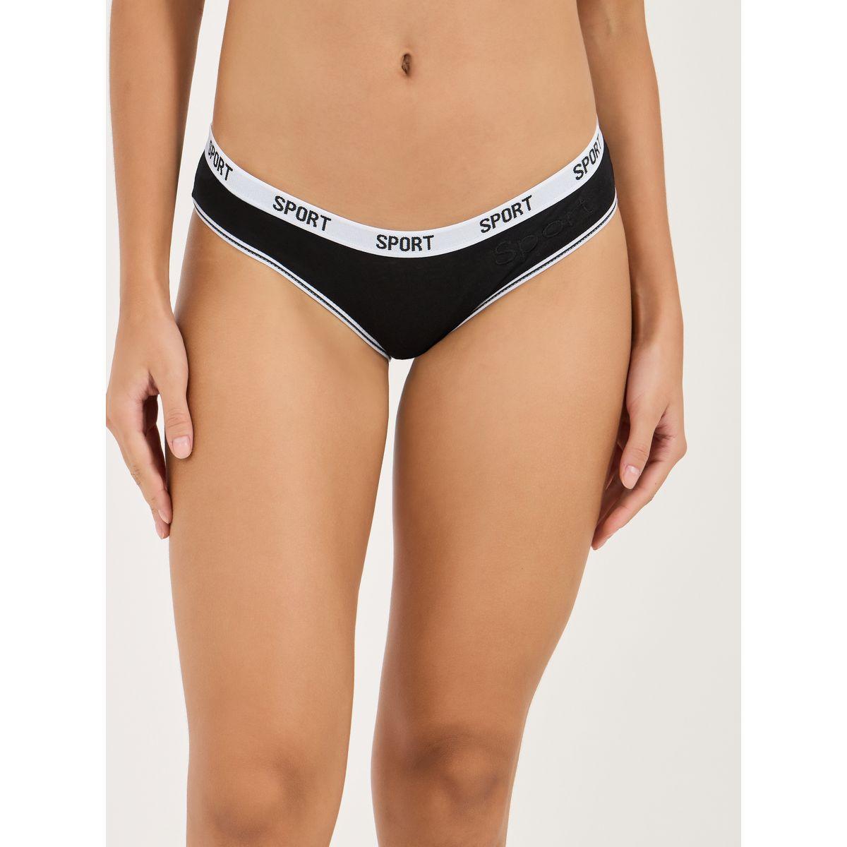 Styli Pack of 3 - Sport Text Elastic Cotton Bikini Brief-women-clothing-lingerie-panties-image-2