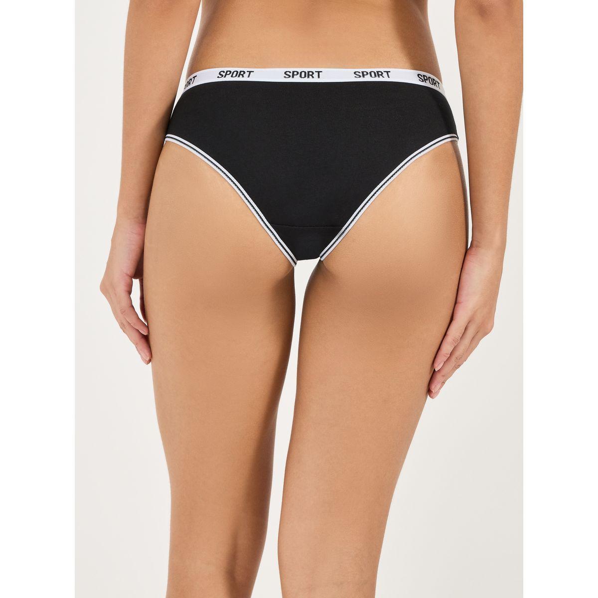 Styli Pack of 3 - Sport Text Elastic Cotton Bikini Brief-women-clothing-lingerie-panties-image-4