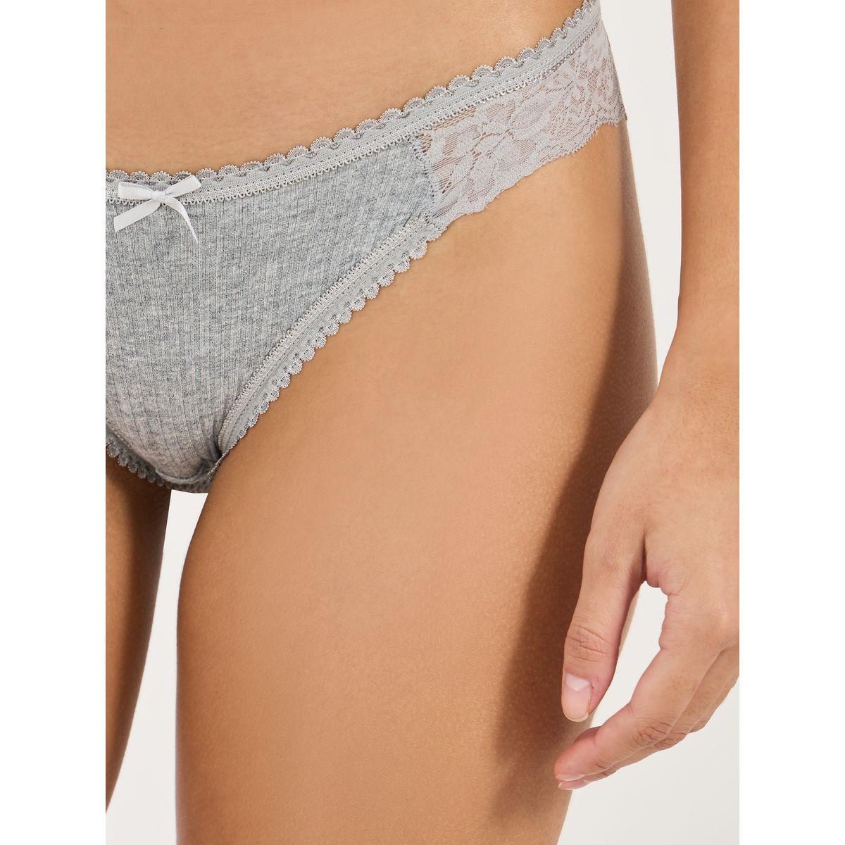 Styli Pack of 6 - Scalloped Lace Edge Cotton Bikini Brief-women-clothing-lingerie-panties-image-3