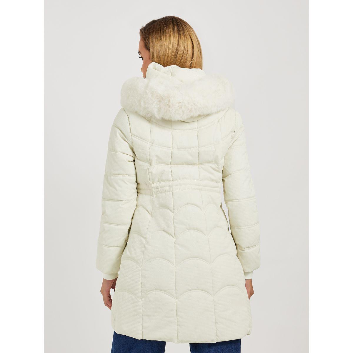Styli Regular Fit Longline Padded Coat with Faux Fur Hoodie-women-winterwear-coatsandjackets-coats-image-5
