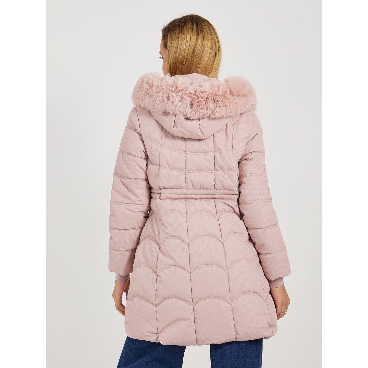 هودي مبطن بقصة عادية وياقة هودي-women-winterwear-coatsandjackets-coats-image-5