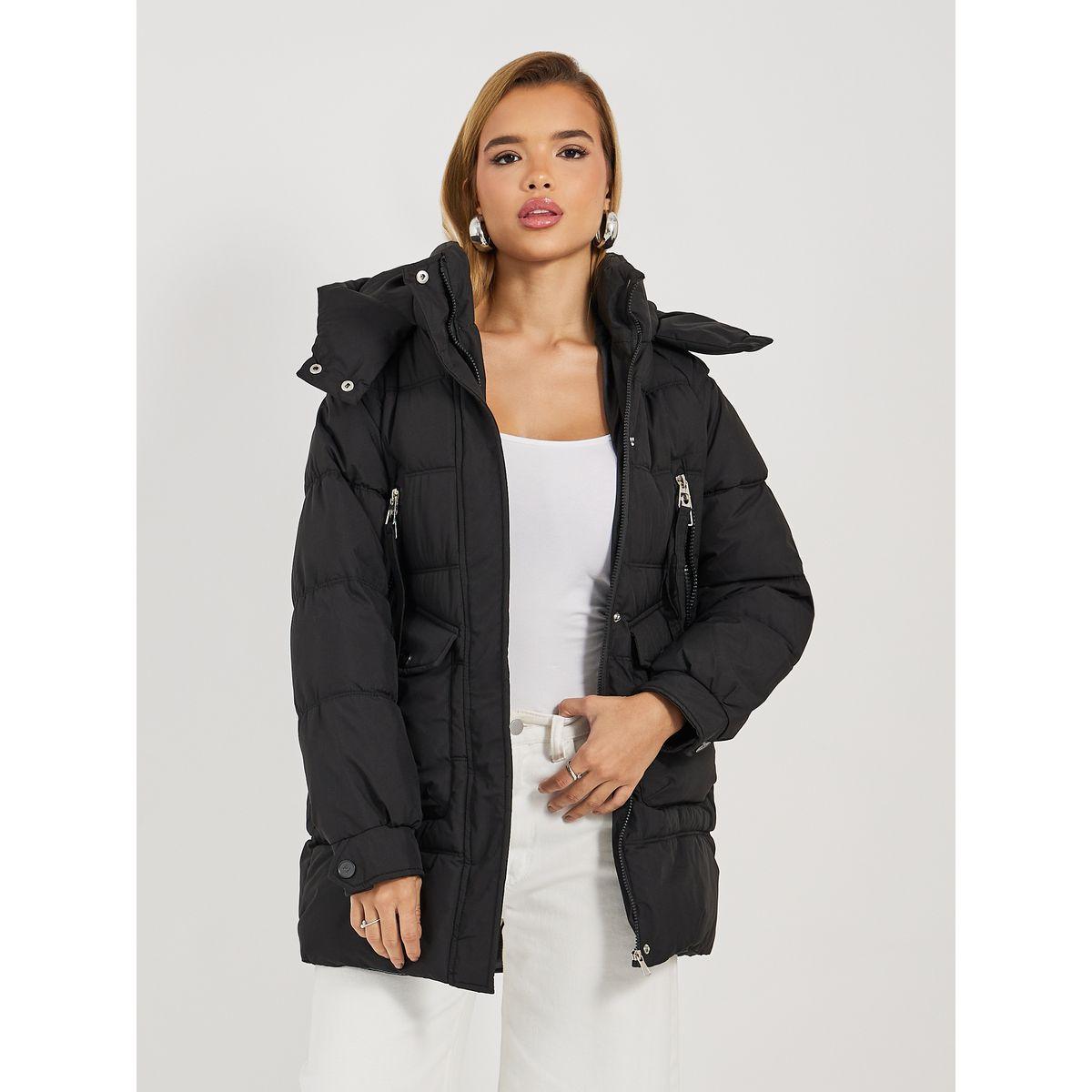 Styli Regular Fit Longline Padded Coat with Hood-women-clothing-coatsandjackets-coats-image-1