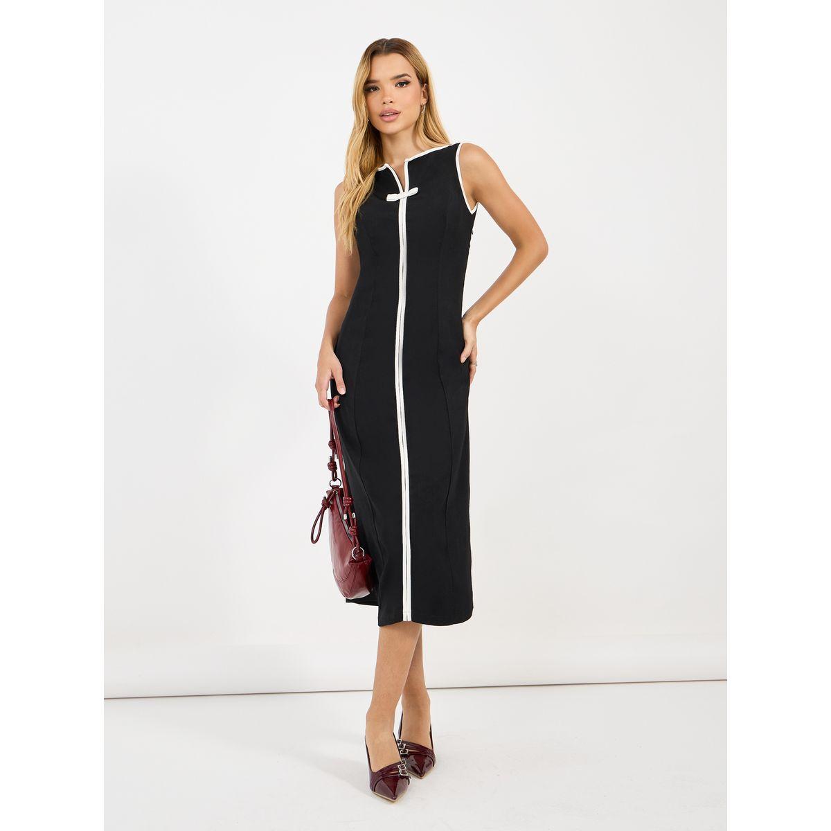 فستان ميدي سادة بلا أكمام-women-clothing-dresses-image-1