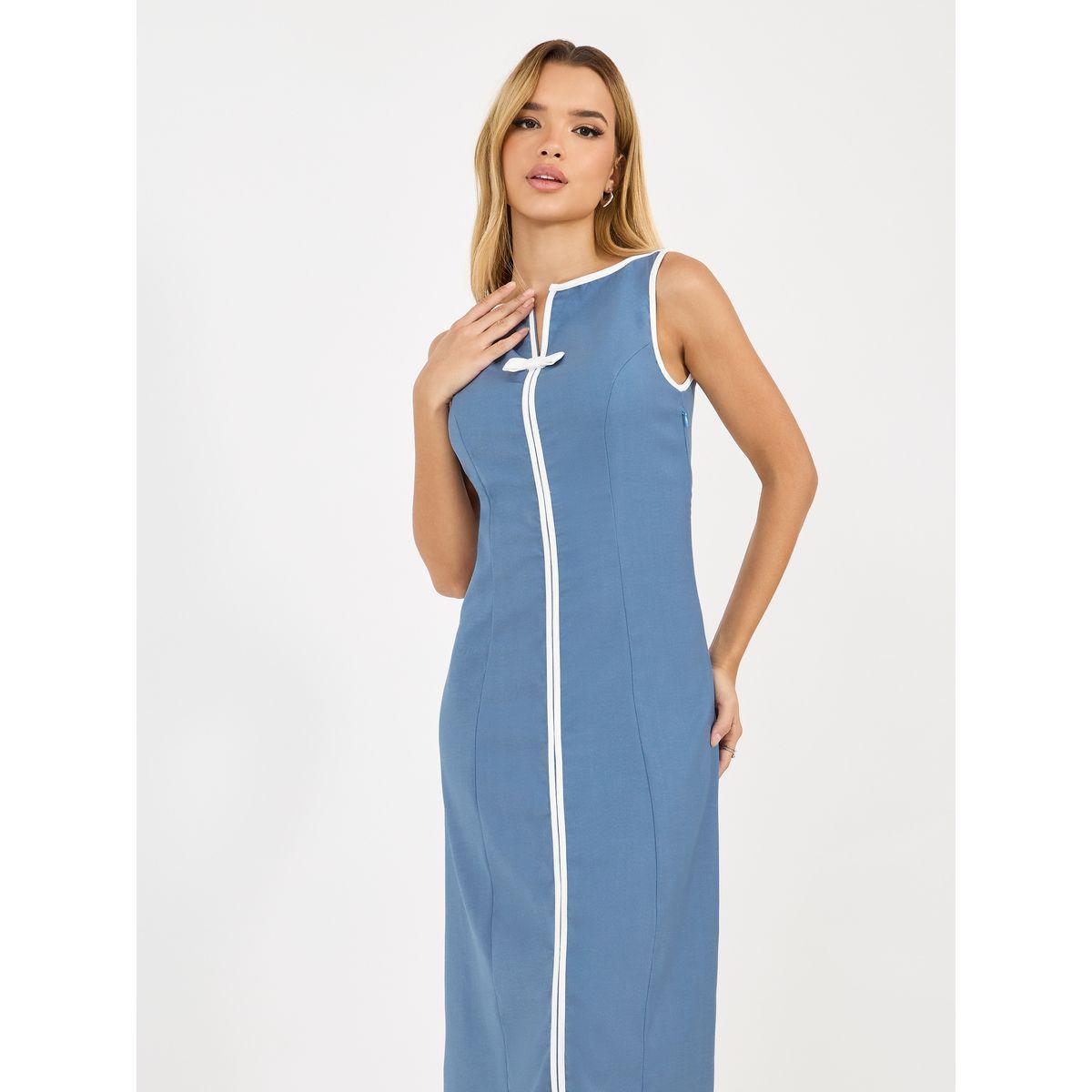 فستان ميدي سادة بلا أكمام-women-clothing-dresses-image-5