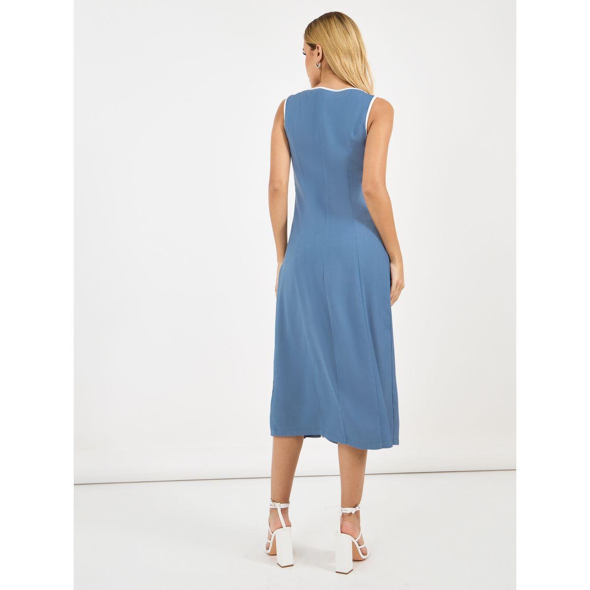 Styli Solid Sleeveless A-Line Midi Dress-women-clothing-dresses-image-6