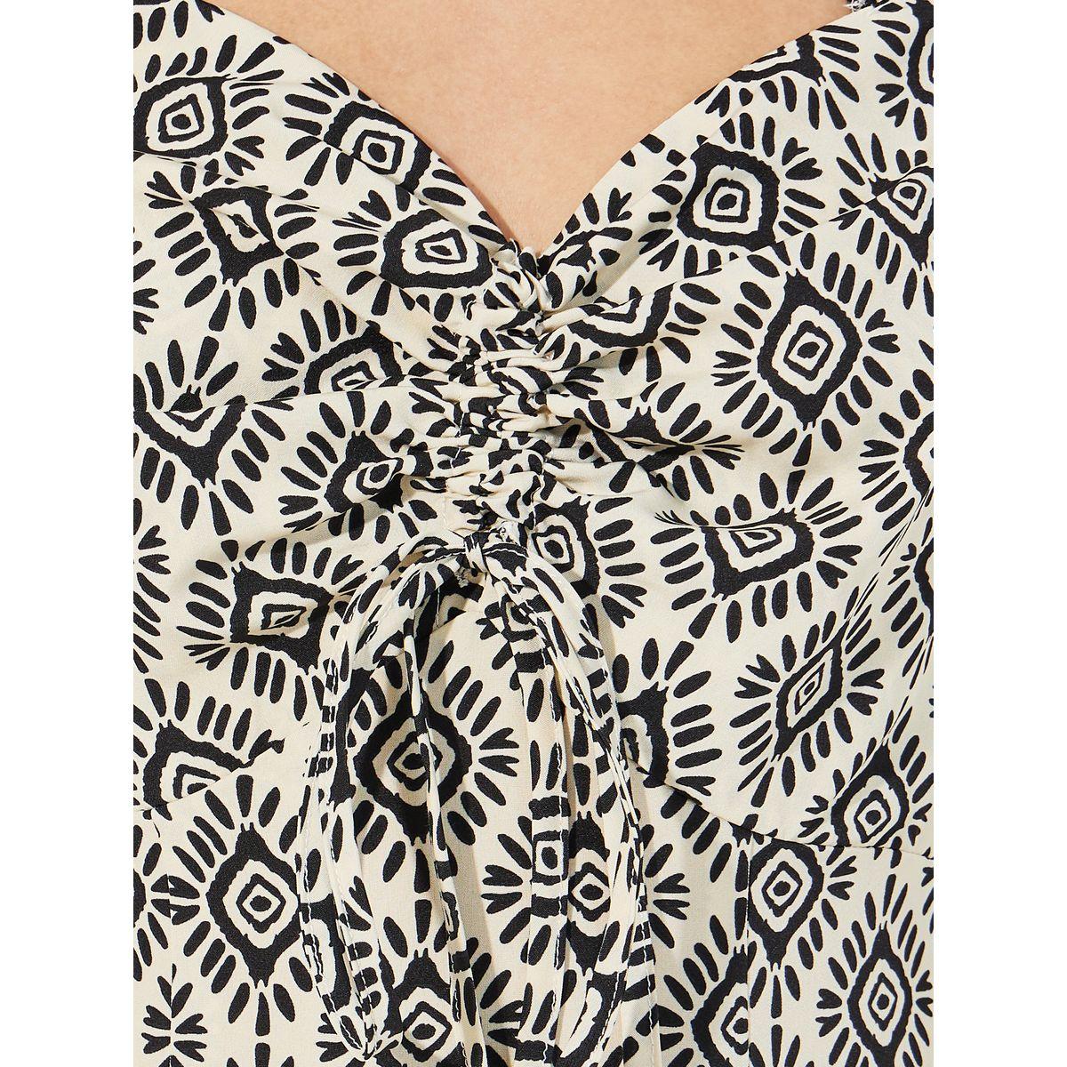 Styli All Over Print Ruched Detail Midi Dress-women-clothing-dresses-image-3