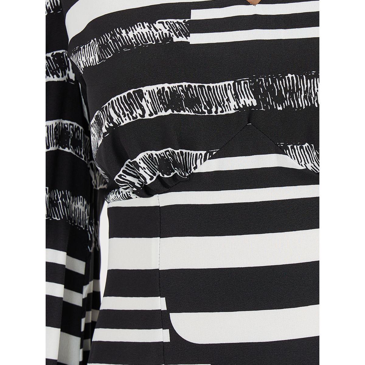 فستان ميدي مخطط بأكمام بالون-women-clothing-dresses-image-3